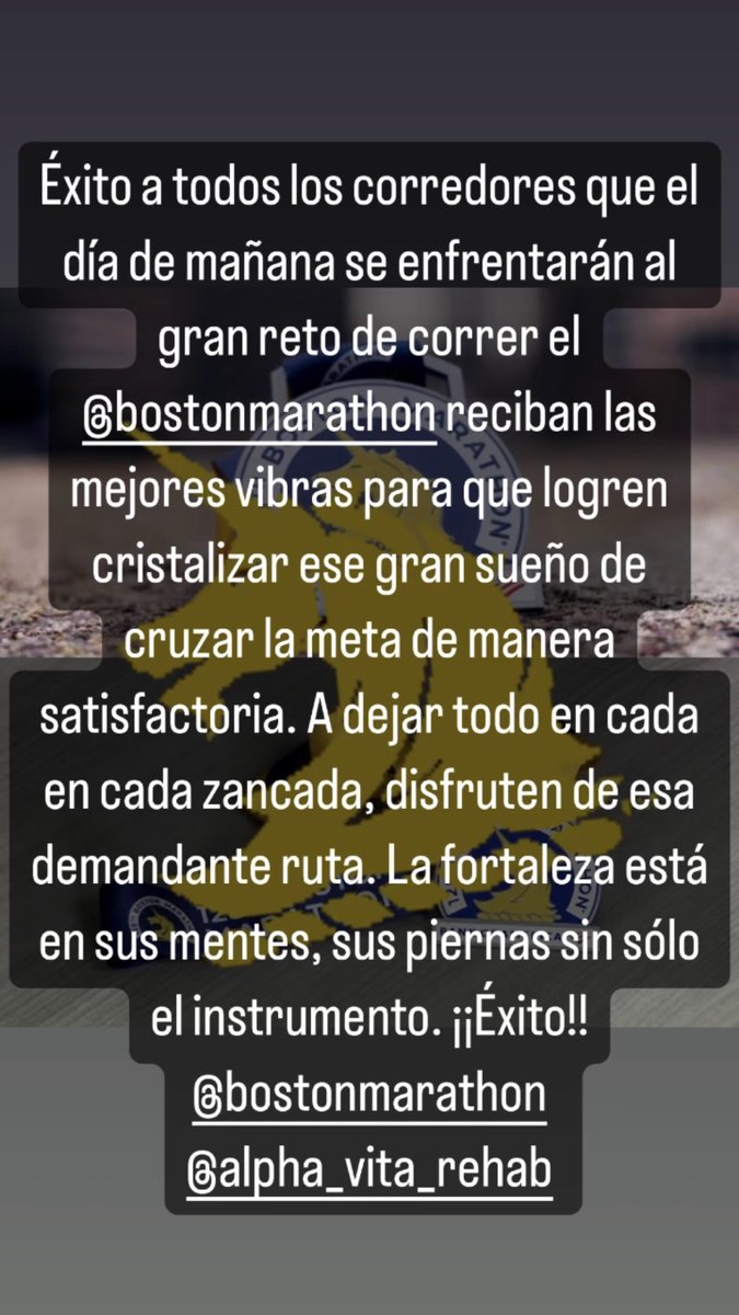 @bostonmarathon @yoelegicorrer1 @LoveRunSmile @ManicomioRunner @FenixRun_Mexico @SumandoKMx @CorroAMiPaso @EntreRunners