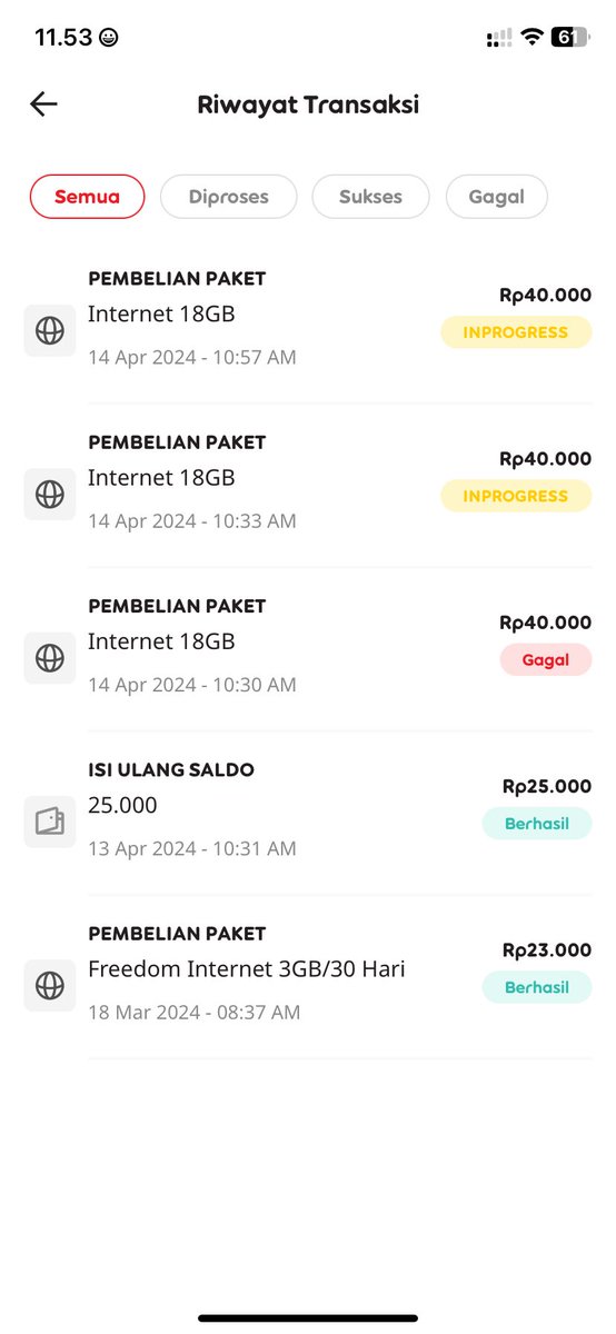linggafuedsi's tweet photo. Halo @indosatim3 knp sy dri kmrin beli paket internet msih blm ada kejelasan

Mohon bantuannya

Pulsa/saldo sih tdk ke potong, tpu mau beli paket internet gak bsa di apps myim3 https://t.co/qnzrvoFGyH