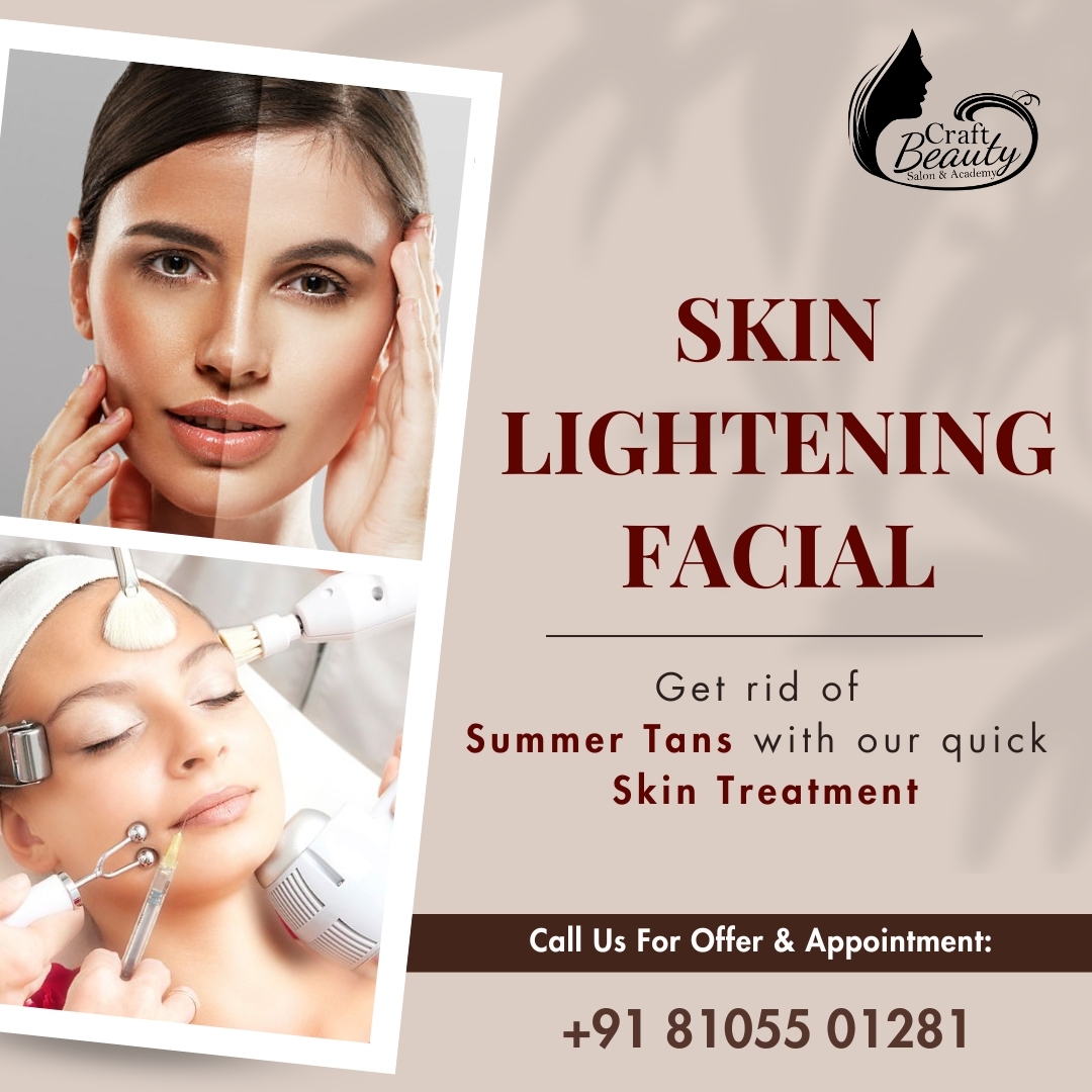 Get your glow on this summer with our Skin Lightening Facial! Say goodbye to those pesky tans and hello to radiant skin.

#skinlightening #summerglow #beautysalon #skincareroutine #craftbeautysalon #hyderabad #hyderabadsalon #dilsukhnagar #dilsukhnagarsalon #salon #hair #beauty