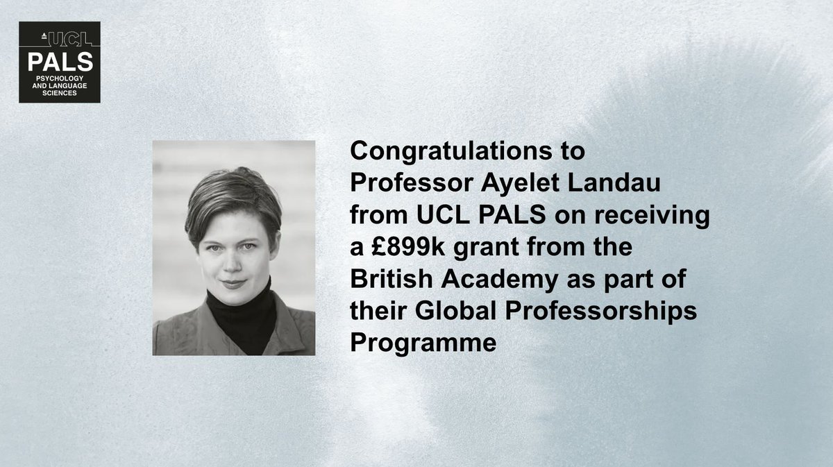 Congratulations to Professor Ayelet Landau from UCL PALS on receiving a grant from the British Academy as part of their Global Professorships Programme