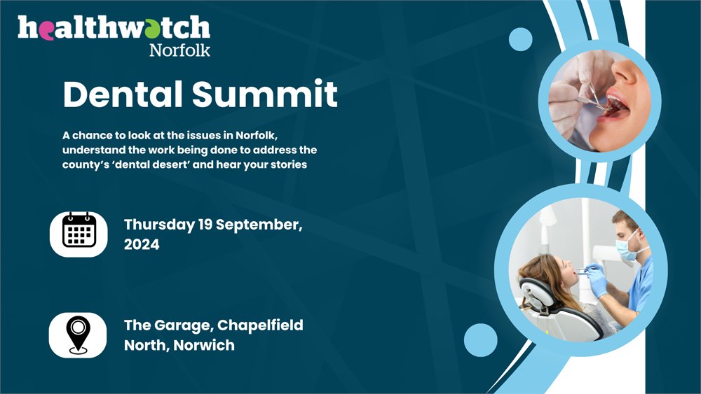 What are your experiences of NHS non-emergency dental care in Norfolk? We are keen to hear ahead of our first Dental Summit this autumn. Find out more at youtu.be/ubPBOfl6zNA