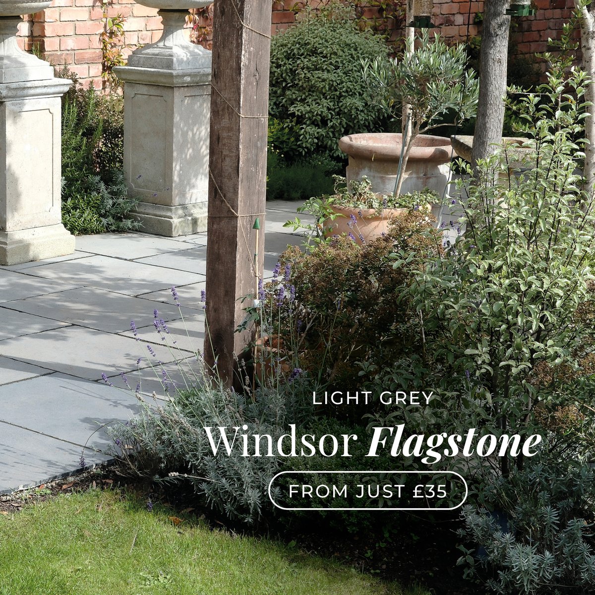 Nothing says simple elegance quite like our Windsor Light Grey #Flagstone. This #tile is available for both internal and external use, so can be used to create a #stylish flowing space between the #house and the #garden.