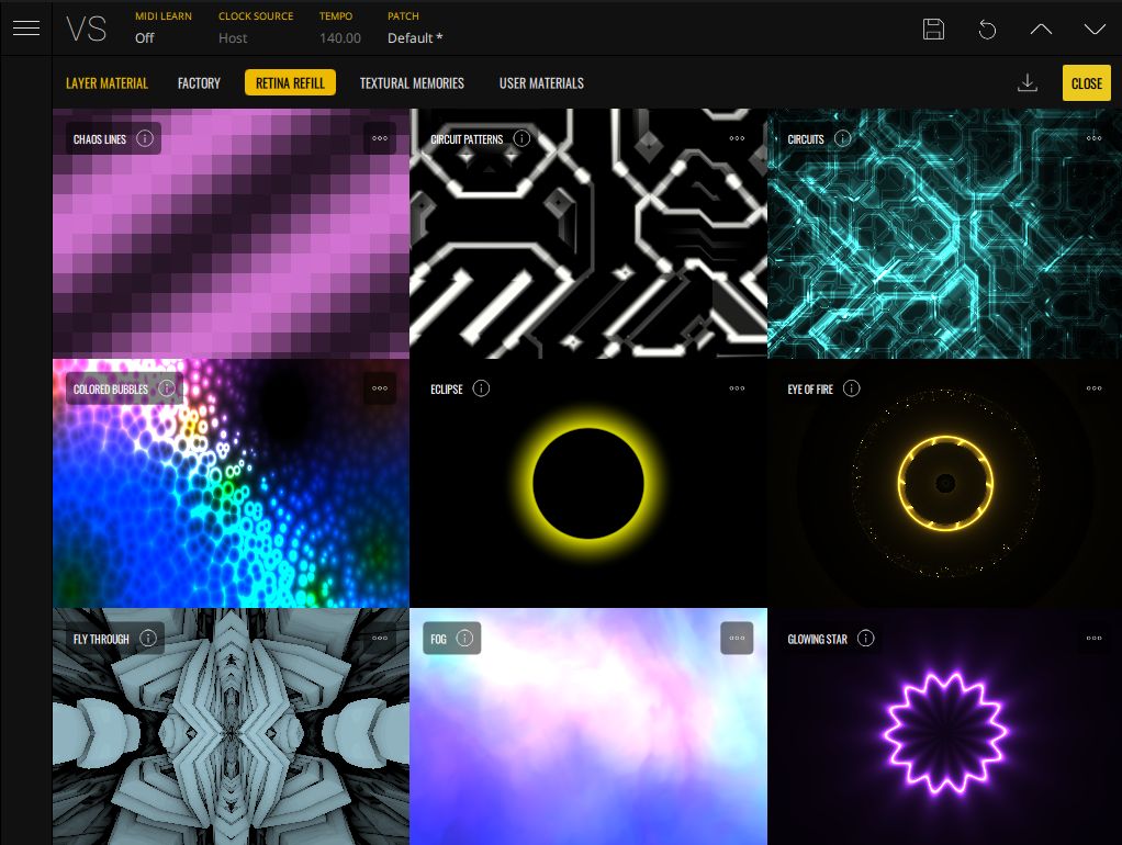 Kurippersynth's tweet image. VSってマテリアル（映像素材）ありきなとこあるから課金してマテリアル追加したー！😃

VSの仕様上、音や動画と合わせるの面倒なんだけど😂
動画制作はいろいろ泥食ってるから😇CHA-LA HEAD-CHA-LAです！

Spaking！！！！！！！😎

#imaginando 
#visualsynthesizer