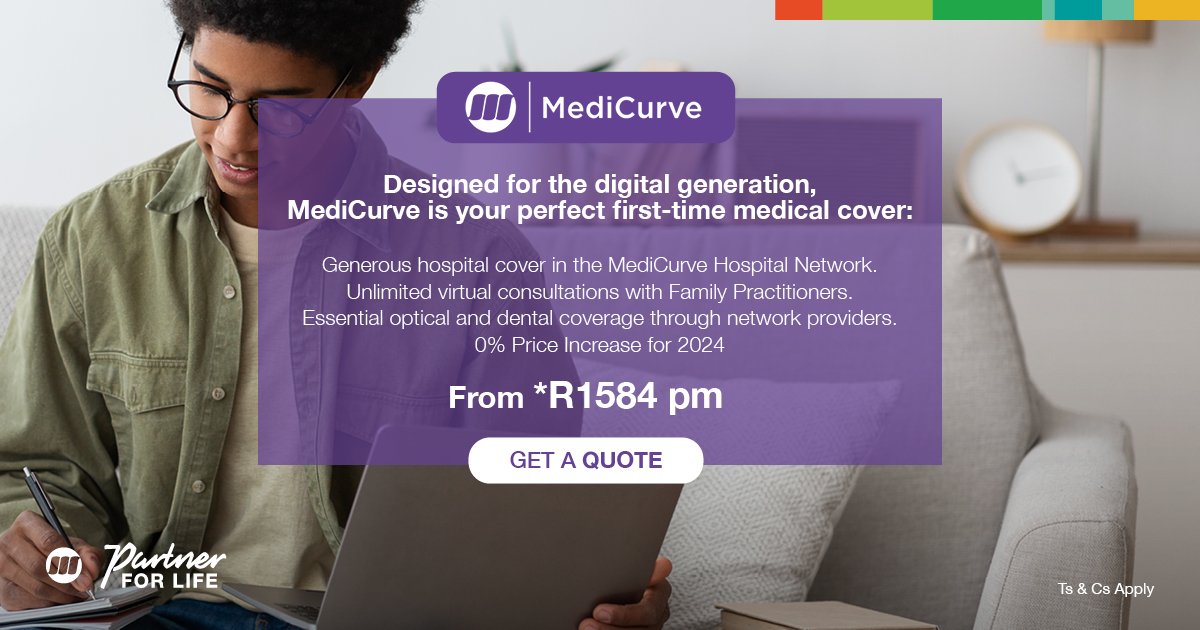 Boost your health journey with #MediCurve, the plan for go-getters at R1584/mo. Experience practicality + premium value. MediCurve isn't just coverage; it accelerates your active life. Get a smart-priced quote - bit.ly/3LoJtmE #Healthcare #medicalcover #MedshieldSA