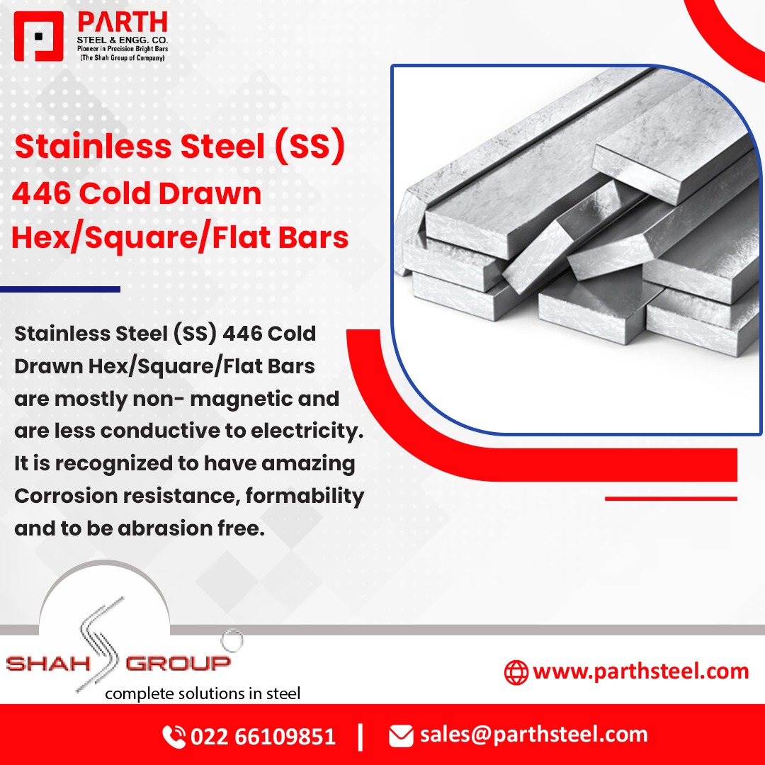 parthsteelengg's tweet image. Stainless Steel (SS) 446 Cold Drawn Hex/Square/Flat Bars are built to handle the heat!
Excellent resistance to high-temperature oxidation &amp;amp; corrosion.
.
Call At: 022-66109851 or 67496192
.
.
.
#SS446 #StainlessSteel #ColdDrawn #HexagonalBars #SquareBars #FlatBars #HighTempSteel