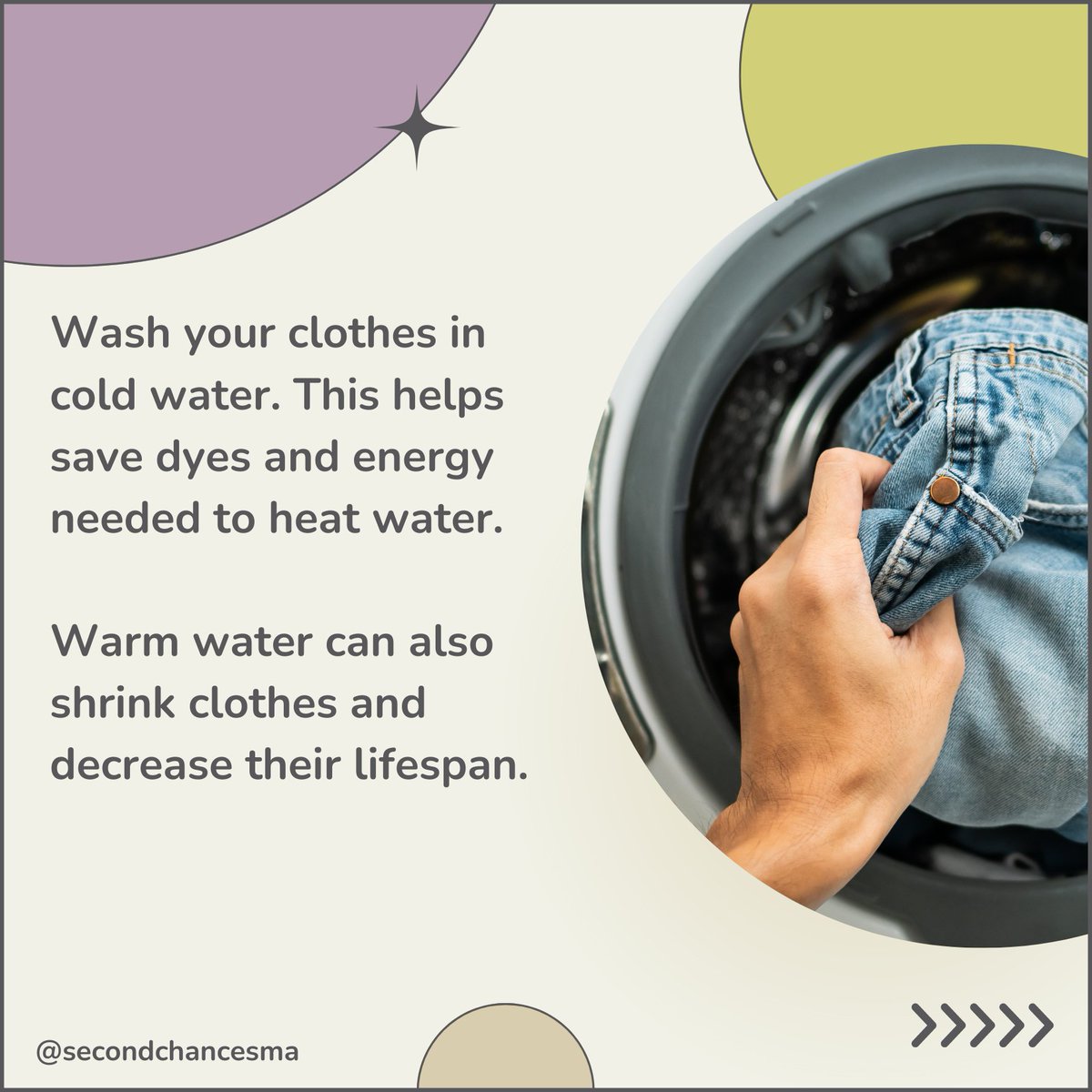 Here are some additional tips for sustainable laundry practice!

#sustainability #laundrytips #earthfriendly #earthday #lovedclotheslast #secondchances