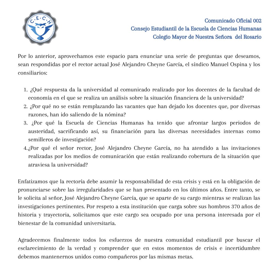 Consejo ECH - URosario tweet media