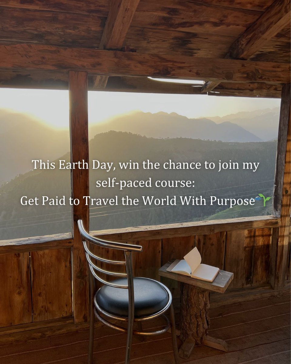 *EARTH DAY GIVEAWAY!* Win the chance to enroll in my self-paced course, Get Paid to Travel the World With Purpose - designed to give travellers + storytellers the strategies and mindset to turn your wanderlust into a meaningful career! Participate here: buff.ly/4aY2c33