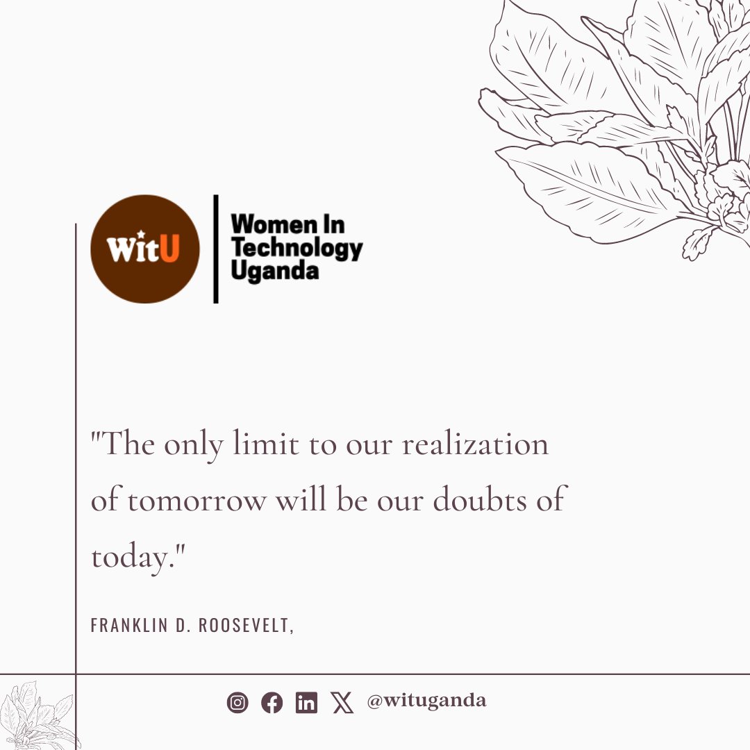 #HappyNewWeek 
'The only limit to our realization of tomorrow will be our doubts of today.' - Franklin D. Roosevelt.

#WomenInTech #WomenInStem