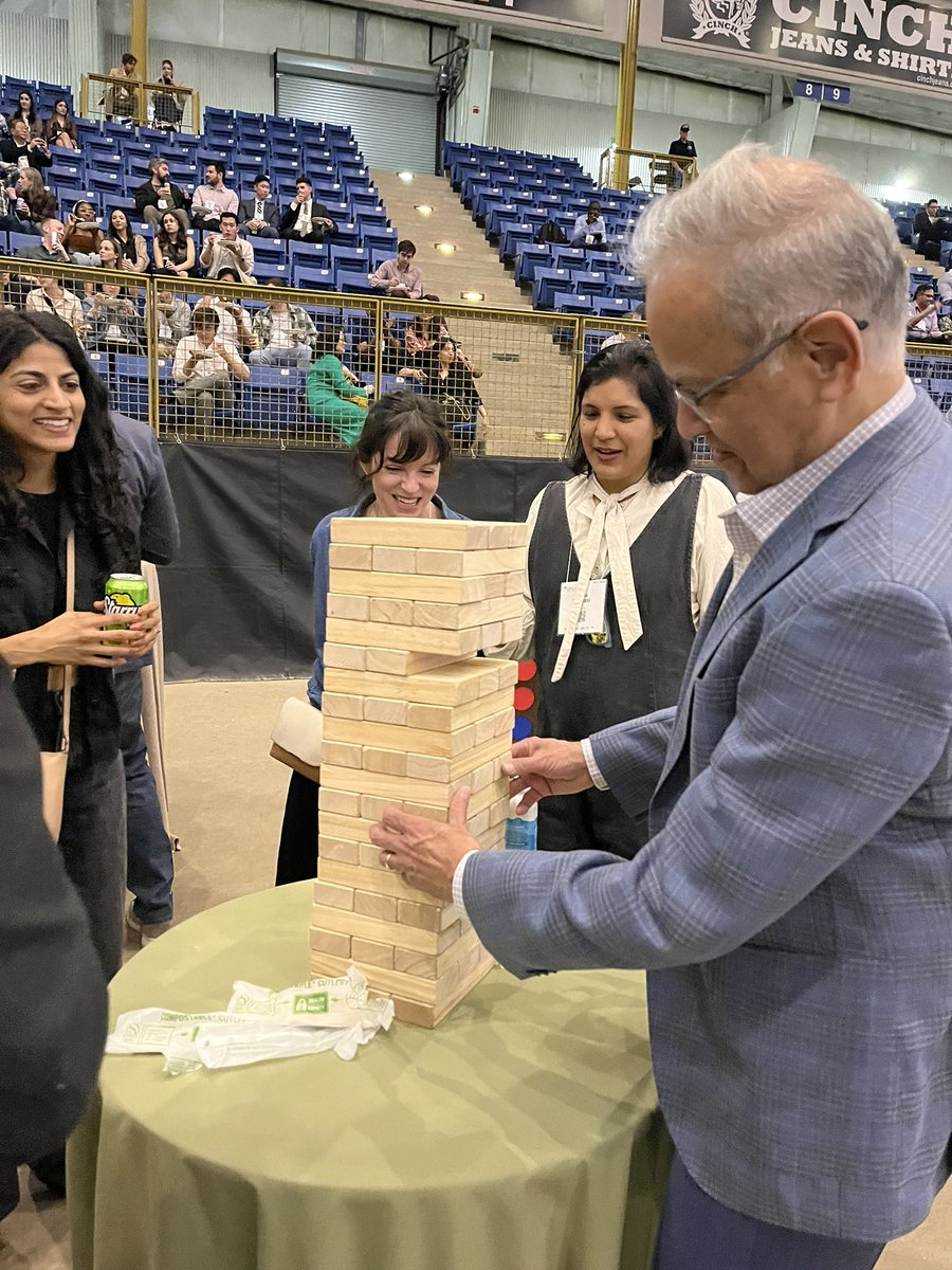 An intense game of @NYUneurologyres jenga #AANAM @nyulangone @nyugrossman