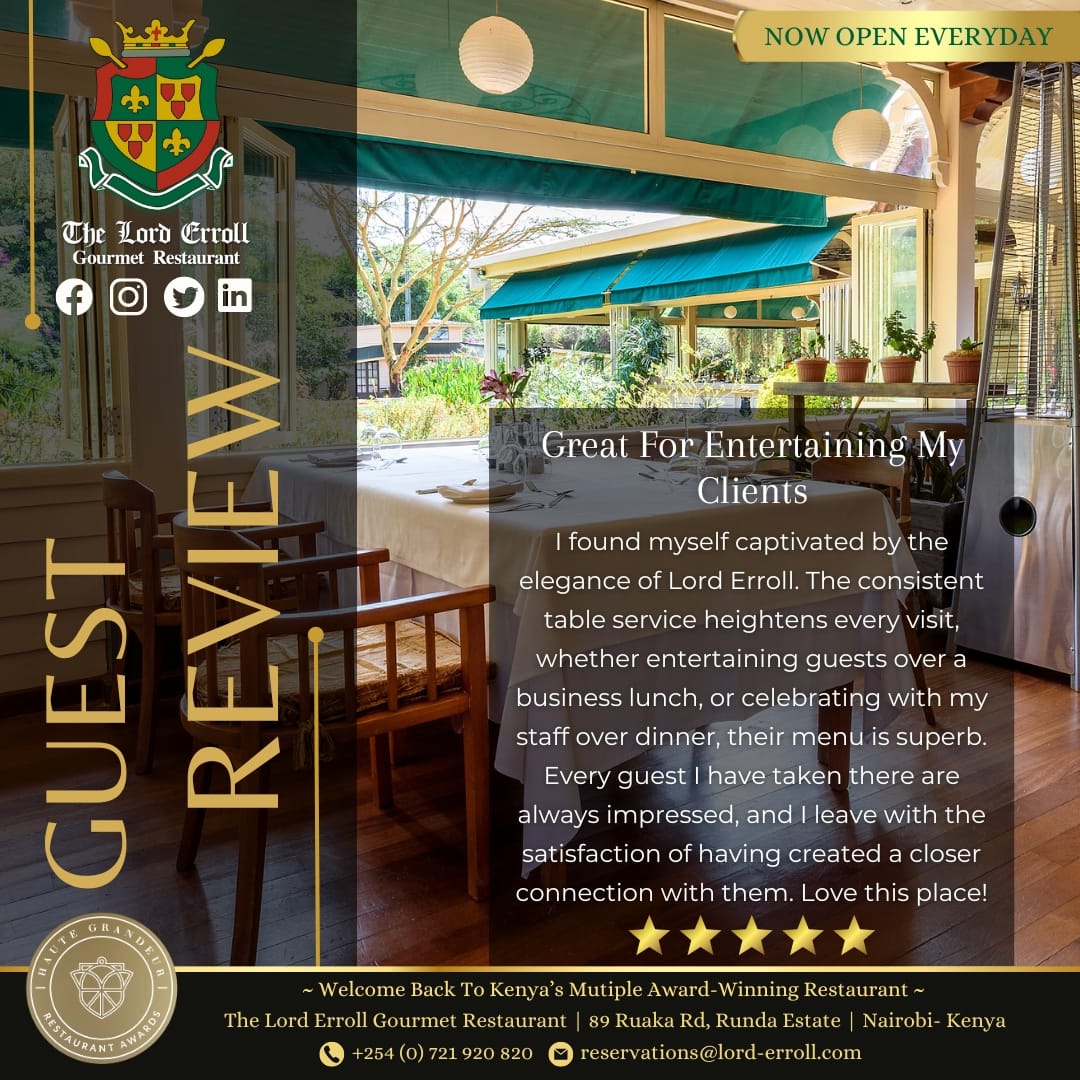 LordErroll's tweet photo. 🌟🏆👥🍽️🥂 Welcome Back To #TheLordErroll: Now Open Monday To Sunday Every Week! 🥂🍽️👥🏆🌟

☎️ Reservations &amp; Enquiries: 0721 920 820

📍Our Location: https://t.co/QUW8AU7wgt

📖 Open Tuesdays To Sundays Weekly

📲 https://t.co/oAPdBPMEjB

🤳 Book Online: https://t.co/9oh4RccR91 https://t.co/mAqyX2wO5V