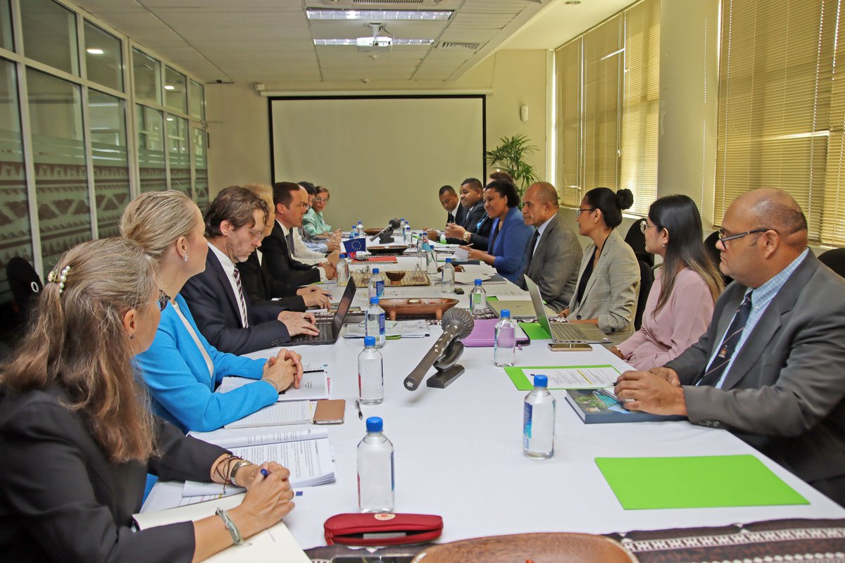 🇪🇺🤝🇫🇯 Fiji and the <a href="/EUPasifika/">EU Pacific 🇪🇺</a> held in Suva, #Fiji their first “Partnership Dialogue” under Art. 3 of the new Partnership Agreement between the Organisation of African, Caribbean and Pacific States and the #EU referred to as the “Samoa Agreement”.