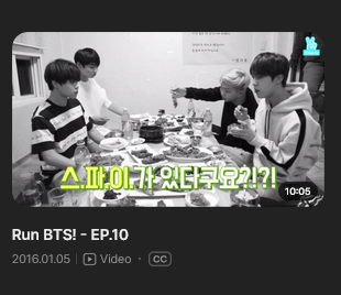 librakosmos's tweet image. Have these #RUNBTS episodes always had black and white thumbnail cover photos on Weverse?
