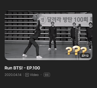 librakosmos's tweet image. Have these #RUNBTS episodes always had black and white thumbnail cover photos on Weverse?
