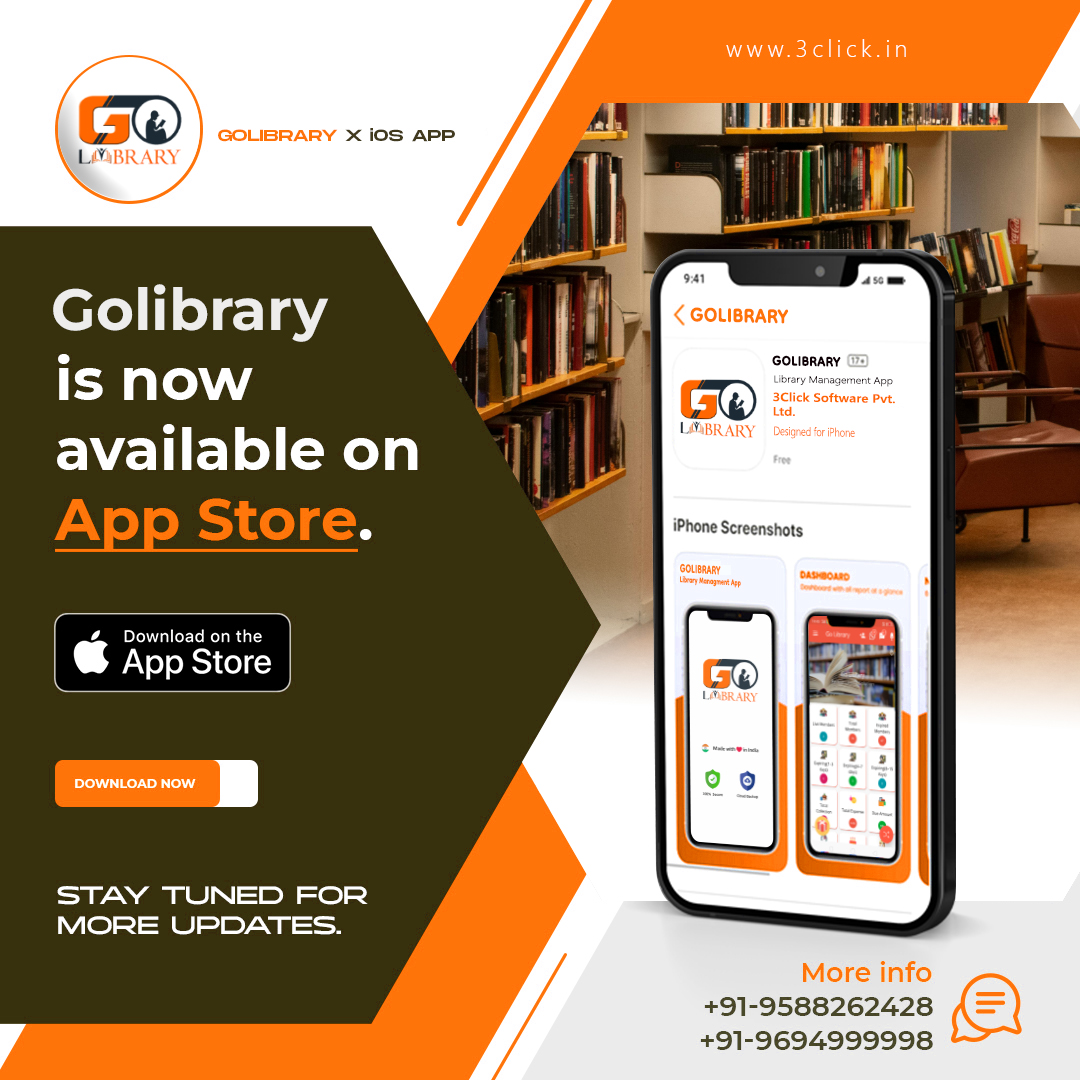 🎉 It's Finally Here! 📚 Your Library, Your Rules—📚 GoLibrary app is now available on the App Store. 📚 #GoLibrary #GolibraryApp #AppStoreAvailability #libraryapp #LibraryMobileApp #LibraryManagementApp #libraryapplication #librarymobileapplication #AppStoreNow #GoLibraryLaunch