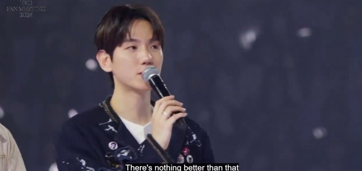 Baekhyun suggested to the members that they should do 'WE ARE ONE, EXO' as the final chant for their upcoming solo and individual concerts and promotions. Please see the way the members agreed and said, 'There's nothing better than that.' 🥹 They love EXO more than anyone else