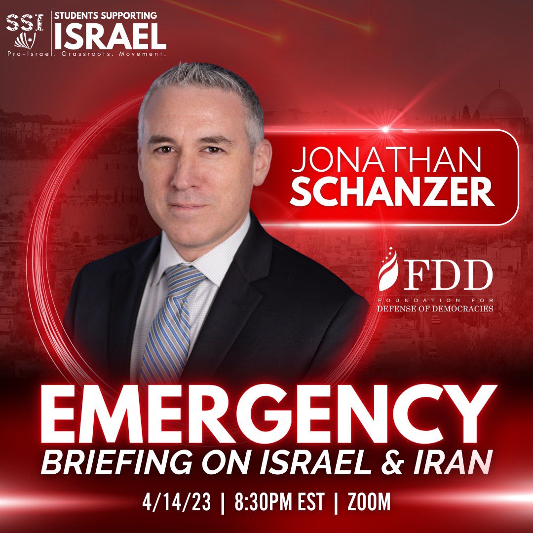 Thank you @JSchanzer for briefing our students following the Iranian attack on Israel. It was an eye opening and educational conversation! @FDD thank you from SSI movement.