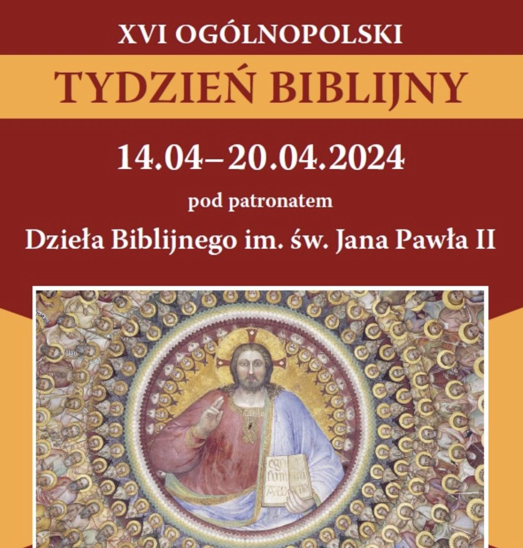 Pod hasłem „Powołani do Wspólnoty – KOMUNII z Bogiem i bliźnimi w Kościele” od 14 do 20 kwietnia w Kościele katolickim w Polsce już po raz 16. obchodzimy Ogólnopolski #TydzieńBiblijny. episkopat.pl/14-20-kwietnia…