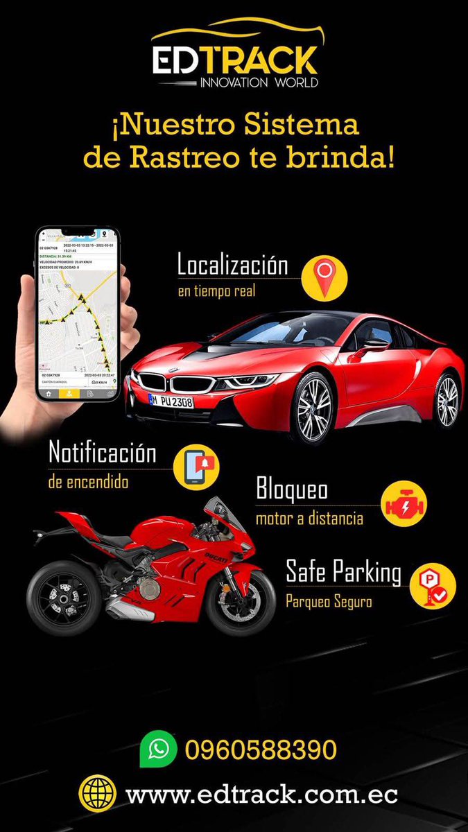 Tu vehículo merece estar protegido con los mejores, EDTRACK INNOVATION WORLD tu mejor opción 🚗 🛰️📱