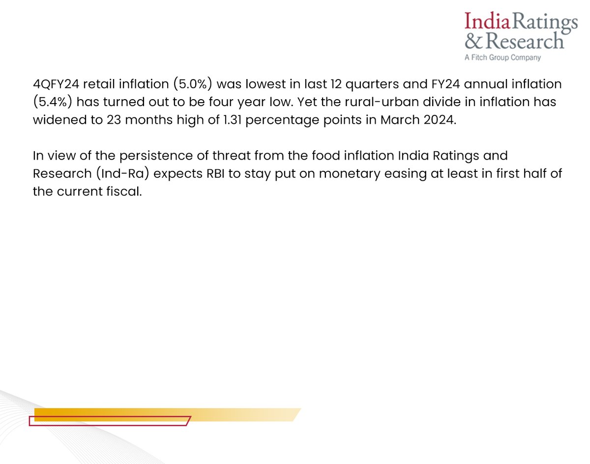 #ExpertView

@DrSunilKSinha (Senior Director & Principal Economist) & Paras Jasrai, (Senior Analyst) at India Ratings and Research share their insights on 'March 2024 Retail Inflation'

#IndiaRatings #RBI #RetailInflation #FoodInflation #IndianEconomy