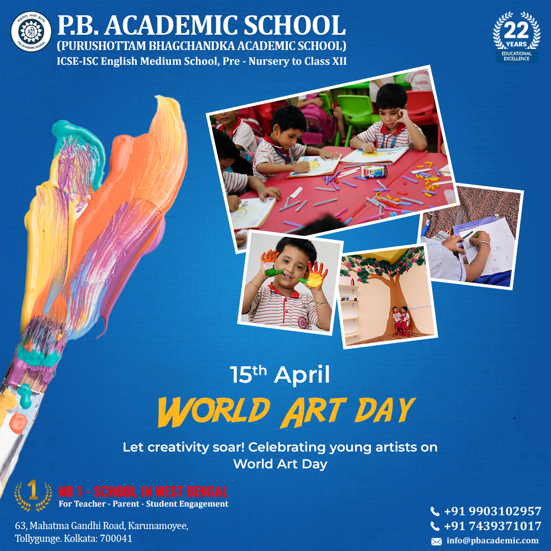 PBASchool's tweet photo. 🎨 Let's ignite our imagination and let creativity soar high! 🌟 Whether it's painting, sculpting, or any form of expression, let's celebrate the power of art to inspire and connect us all.
 Happy World Art Day!
#WorldArtDay #Creativity #ArtisticSpirit #WorldArtDay2024 https://t.co/7pxvWkQgsO