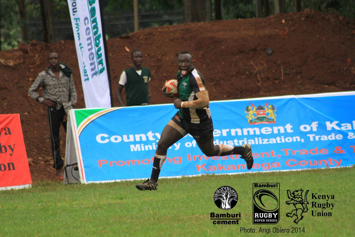 Elkeans Musonye in full flight for Ndovu during 2014 Rugby Super Series action against Ugandan side Victoria in Kakamega. Ndovu won this match 40-6. Will we see him again in Super Series action in 2024? #RugbySuperSeries
