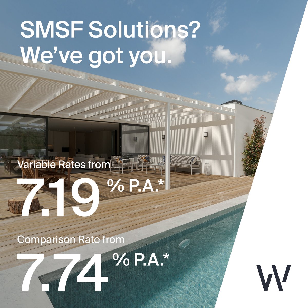 We're proud experts in SMSF lending with low rates available. Speak to our lending specialists today to learn more or ask your mortgage broker about WLTH. *Conditions apply.

#smsf #superannuation #trustee #retirement