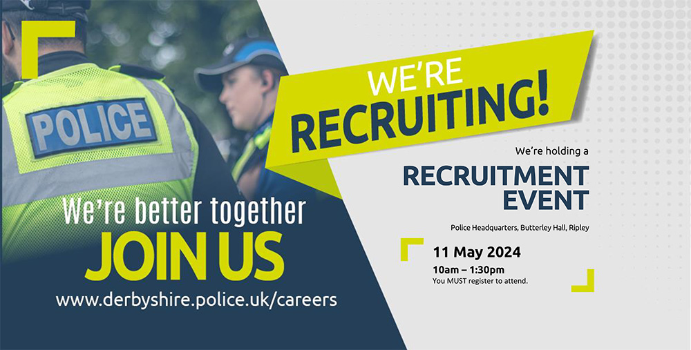 Come to our careers event and find out about the wide variety of roles in policing, from the frontline to those who support behind the scenes. Last time our slots booked up and almost 300 people came along, so get in quick! You can book your place here 👇 orlo.uk/QYR9s