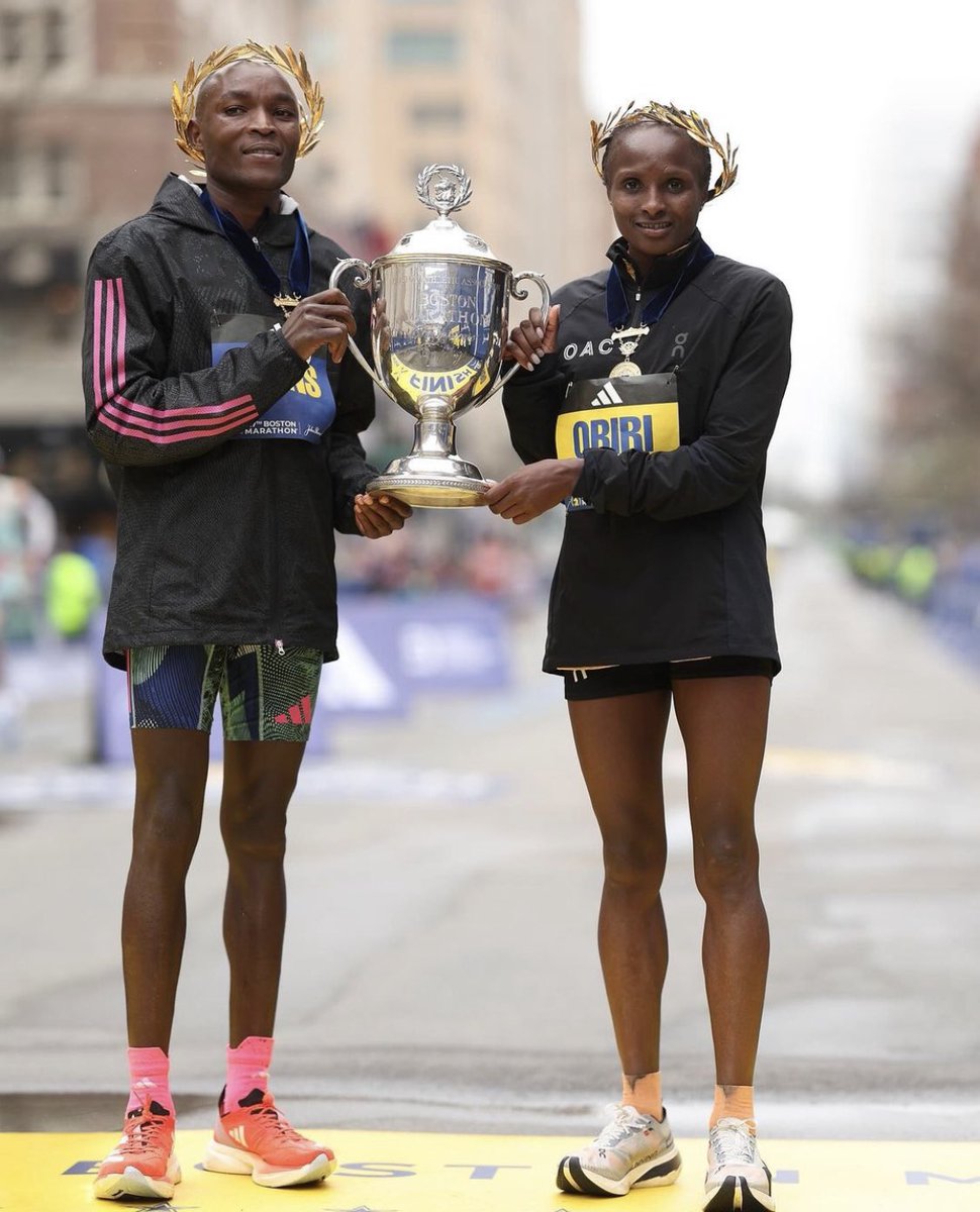 This is the day that the Lord has made, we shall rejoice and be glad in it! A real treat awaits us this afternoon (EAT) as Evans Chebet and @hellen_obiri hit the Boston streets to defend their Boston Marathon titles. 📸 World Athletics