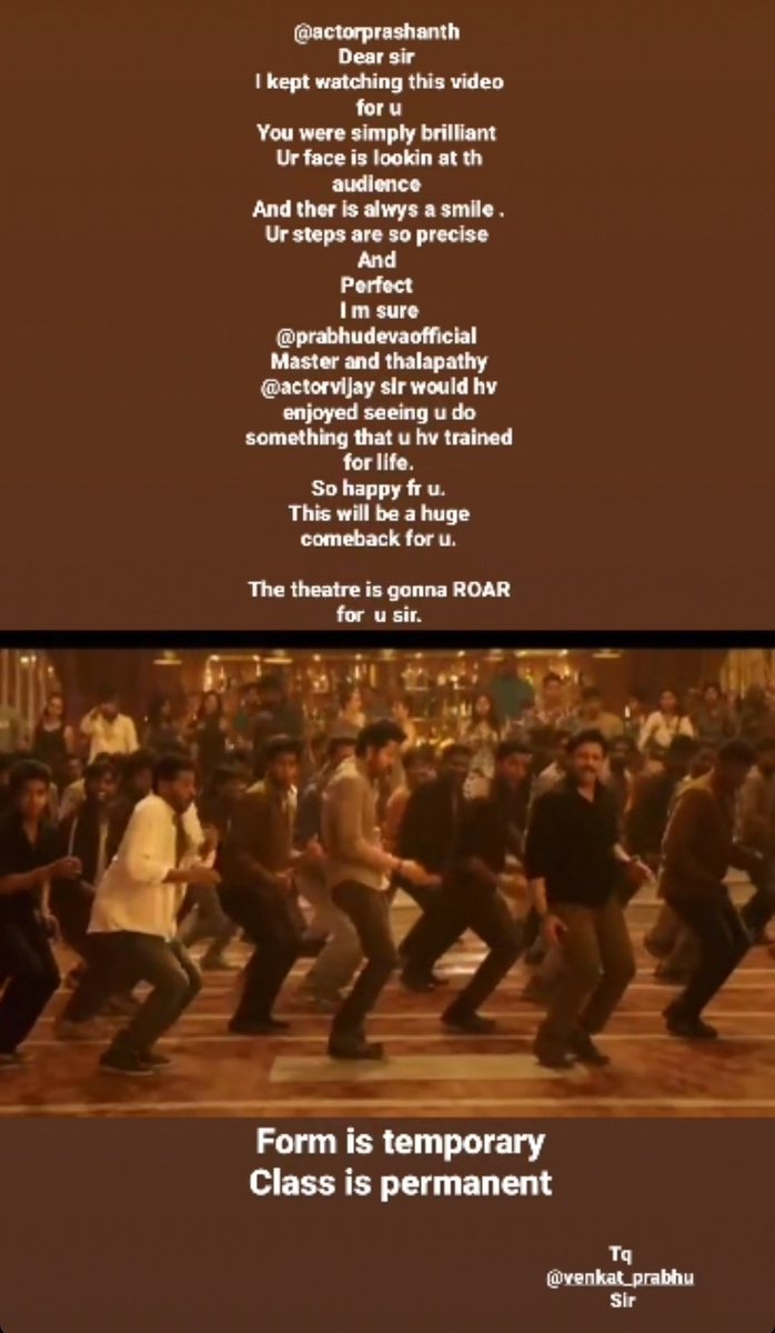 itsactoranish's tweet photo. @actorprashanth sir
This one's for u sir .... so so so happy for u ..

#GoatFirstSingle
#GOAT
@actorthiagaraja 
@vp_offl
@thisisysr 
@PDdancing https://t.co/p4ZqxlUhAB