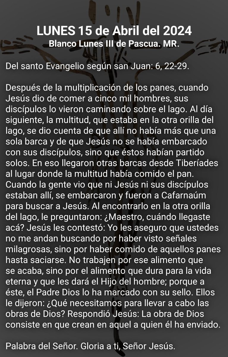 #EvangelioDelDía