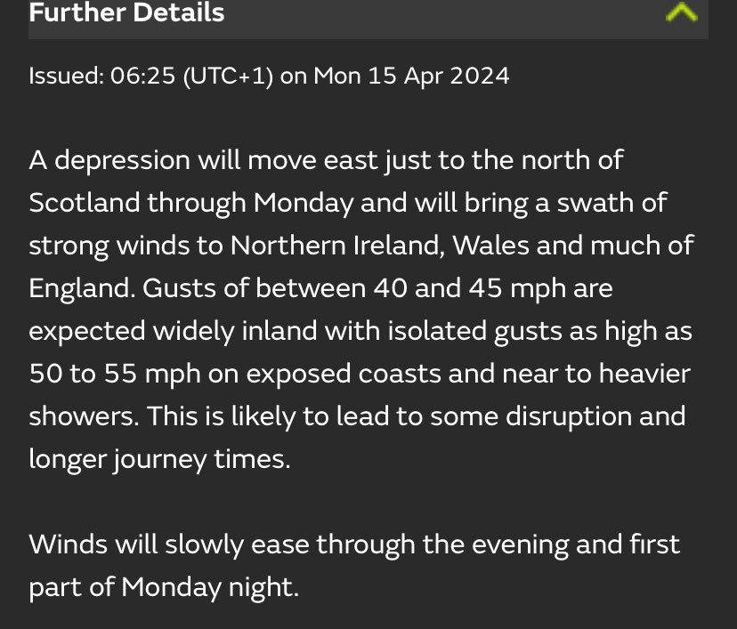 ⚠️ @metoffice warning issued for strong winds in Northamptonshire today. Winds widely gusting 40-45mph and perhaps as high as 50-55mph in any heavier showers. Valid from now until 10pm.