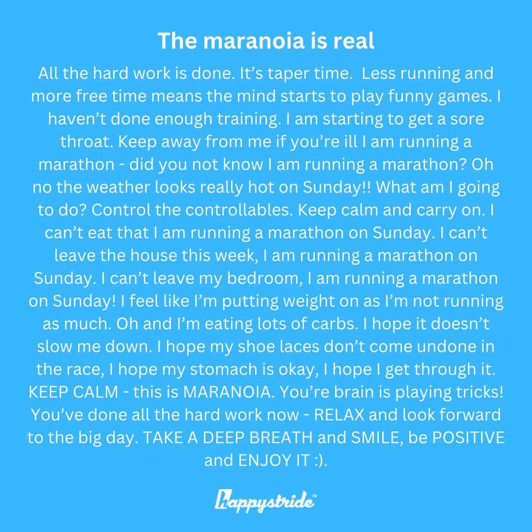 You better believe it! Marathon paranoia is real! 👍🏼if you can relate! #maranoia