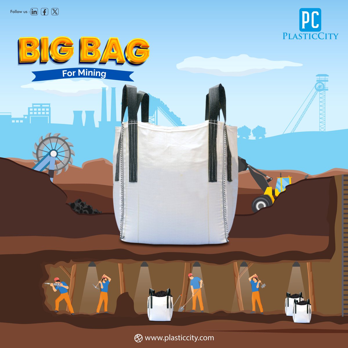 PlasticCity_Ind's tweet photo. Introducing the latest innovation in mining technology: the Big Bag! 💼⛏️ Revolutionize your mining operations with this cutting-edge solution designed to streamline material handling, increase efficiency, and reduce operational costs.
#plasticcity #MiningInnovation #FIBCBags https://t.co/oh9ZIrPyAR
