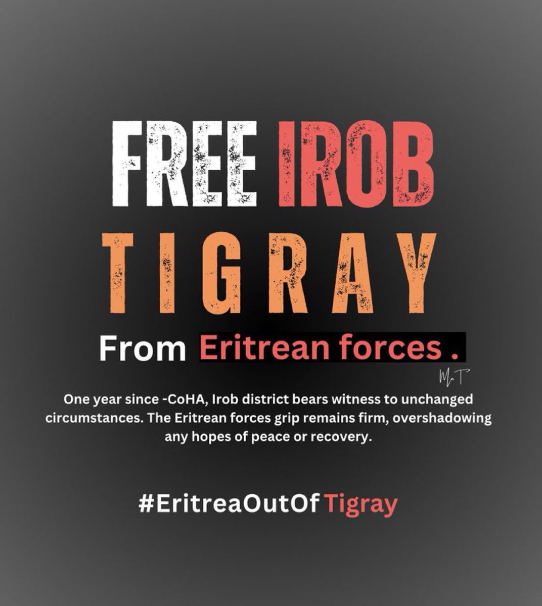@RealHauleGluck Tigray's #Irob & #Kunama minorities are facing existential threats. Despite the CoHA, Eritrea continues to brutally occupy & commit horrific crimes on both communities, including murder, rape, abduction, @UN @UN_HRC #EritreaOutOfTigray

#IrobMassacre #KunamaMassacre