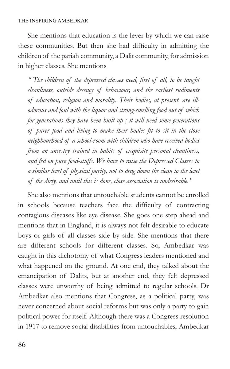 nethrapal's tweet photo. Ambedkar's dilemma on what was being told and what was being implemented. His views on Annie Beasant is quite interesting. Please read below 👇👇 https://t.co/fl5PYCW6O2