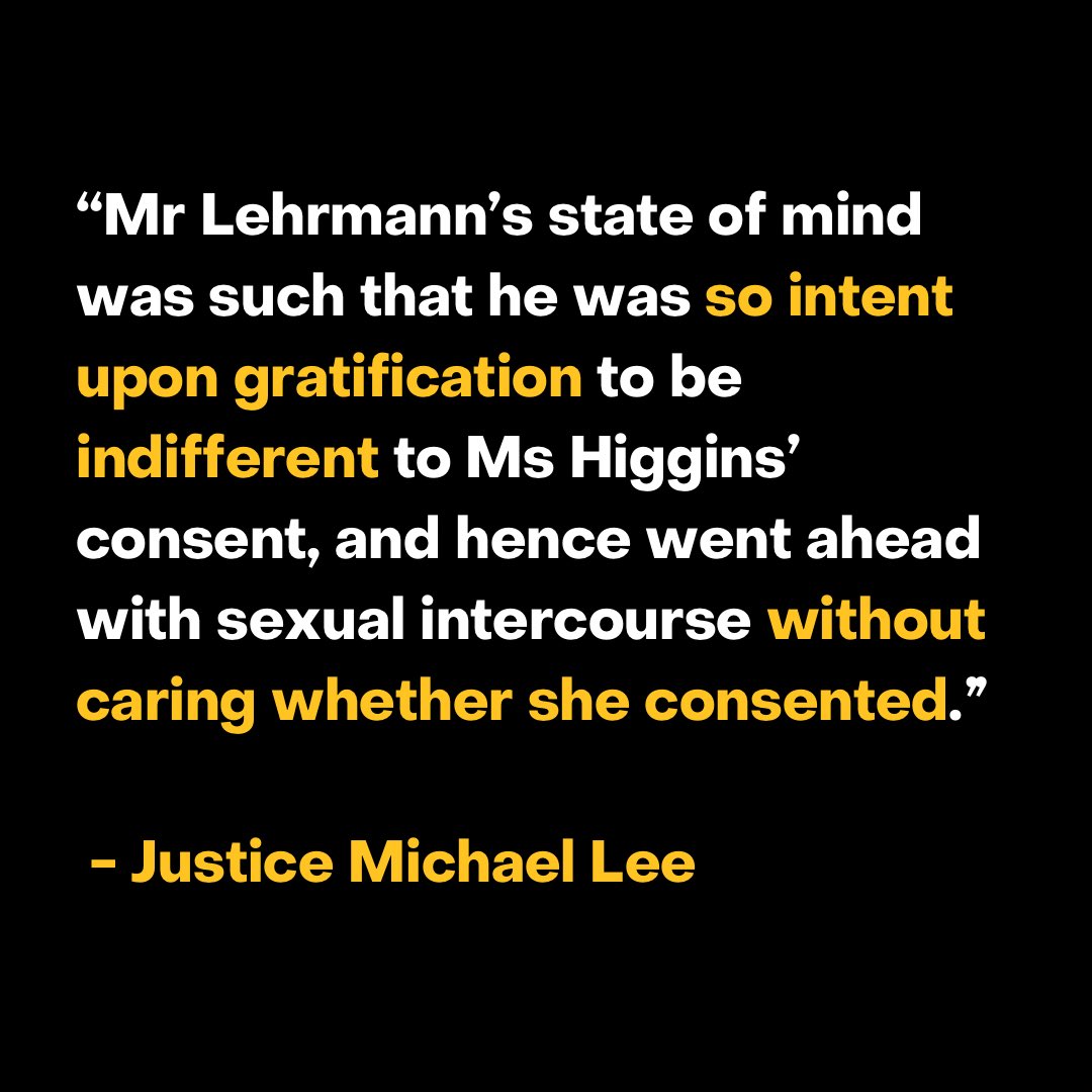 Today a red line has been drawn on consent. To Brittany Higgins, and all victim-survivors, you are seen. #Lehrmann