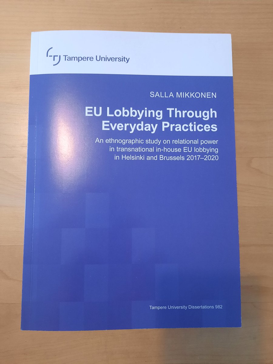 It was lovely to attend the defence of Salla Mikkonen in Tampere on Friday. Very interesting & spirited discussions between her & Oppponent, Iver Neumann on Salla's ethnographic studying of EU lobbying 💡: tuni.fi/en/news/salla-…