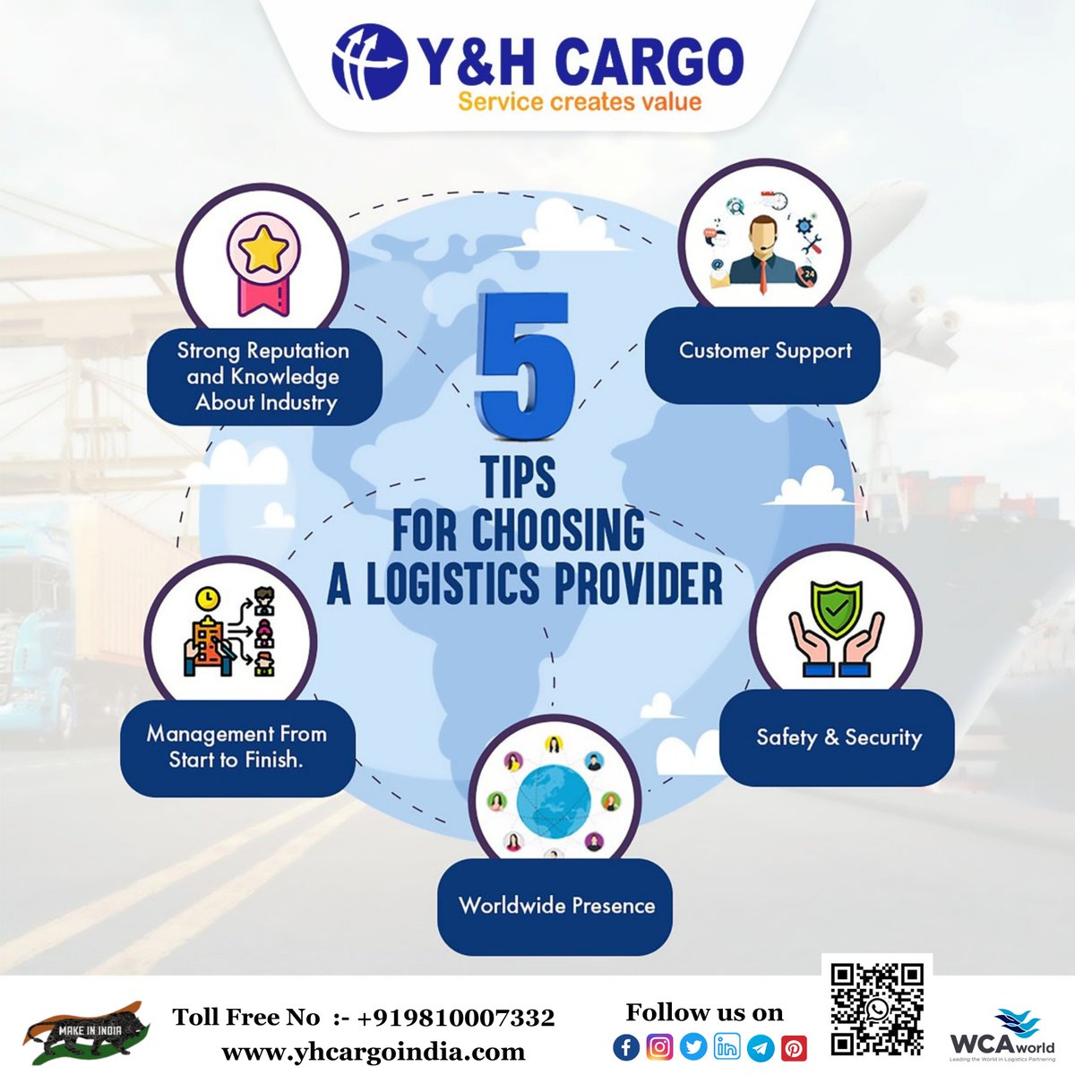 !! Tips For Choosing A logistics Provider !!
#Logistics #freightforwarder #seafreight #oceanfreight #Yakutsk #moscow #Krasnoyarsk #russia #wca #FCL #LCL #projectcargo #Shippingworldwide #Export #import #Trading #India #Dubai #Turkey #iran
Visit Us :- yhcargoindia.com