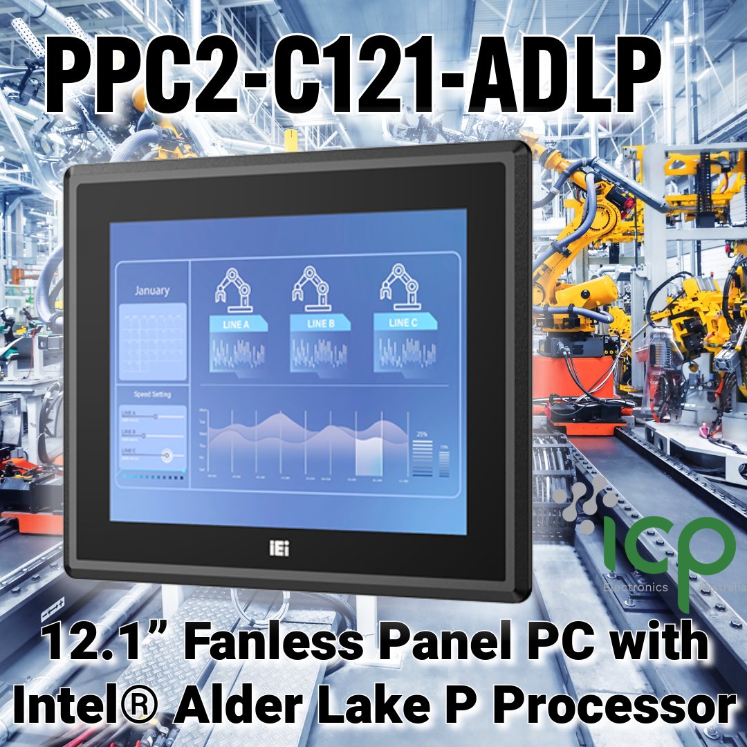 Experience high-performance with @ieiworld 's 
PPC2-C121-ADLP Fanless Panel PC! 💻 Powered by Intel® Alder Lake-P and built for harsh environments with a glove-friendly touchscreen. #IndustrialPC #TechInnovation #RuggedComputing Enhance your operations with reliability and speed!