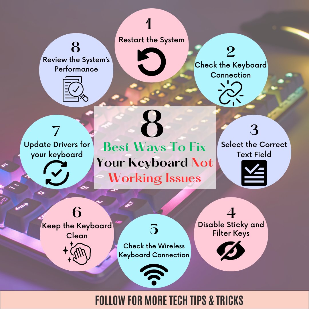 🤔Is your keyboard acting up?💻😰Don't panic!🎱🔧We've got you covered with our top 8 solutions to get your typing back on track🛤

#keyboard #techtips #fixityourself #computerhelp #howtofix #techlife #keyboardproblems #keyboardnotworking #laptopfix #computerrepair #techtutorial