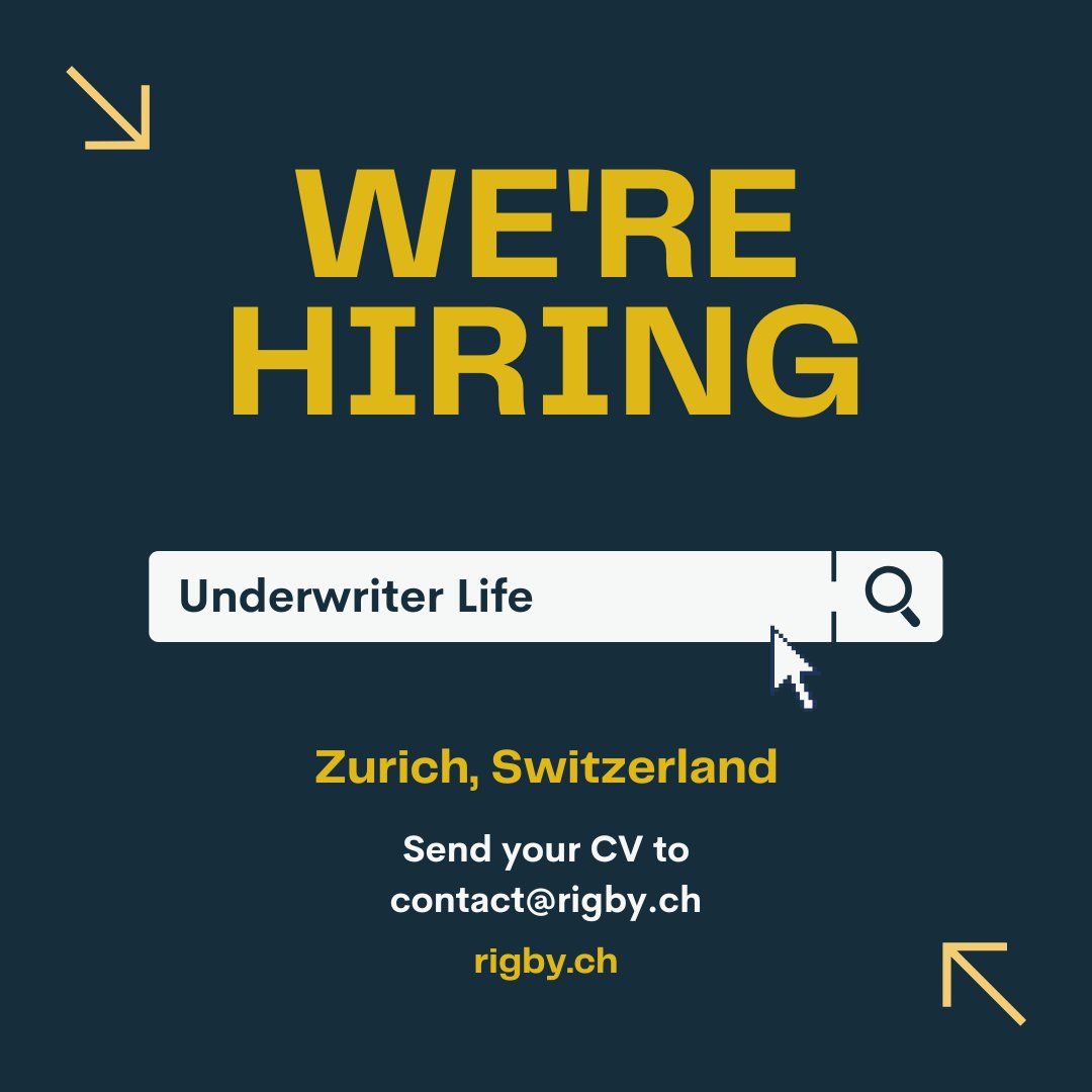 Check out the details of this permanent position in the insurance industry:  

rigby.ch/opportunities/…

We also have other #ITJobs available, so make sure to visit our website or get in touch. 

#SwissJob #hiringnow