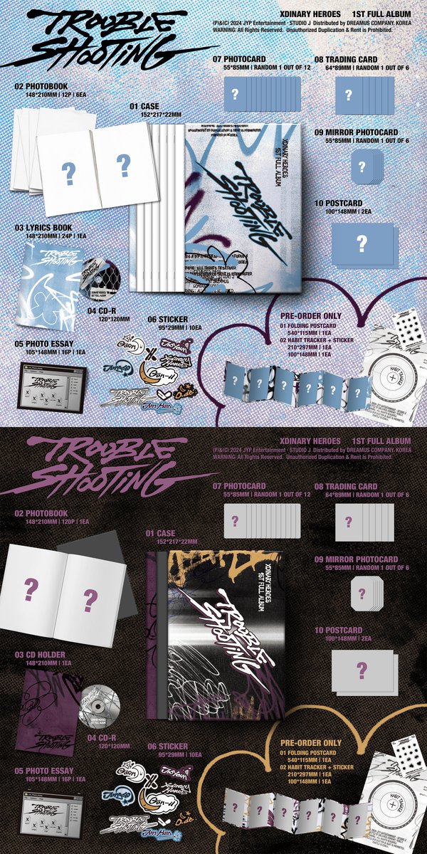 Xdinary Heroes
1st Full Album <Troubleshooting>
🎯Album User Guide &amp; Pre-Order 
STANDARD VER.

💿 JYP SHOP
bit.ly/4aRnAa2

💿 YES24
bit.ly/4cXZyvL

💿 사운드웨이브 
bit.ly/44183Cb

💿 애플뮤직
bit.ly/3Q1QrAl

💿 뮤직플랜트