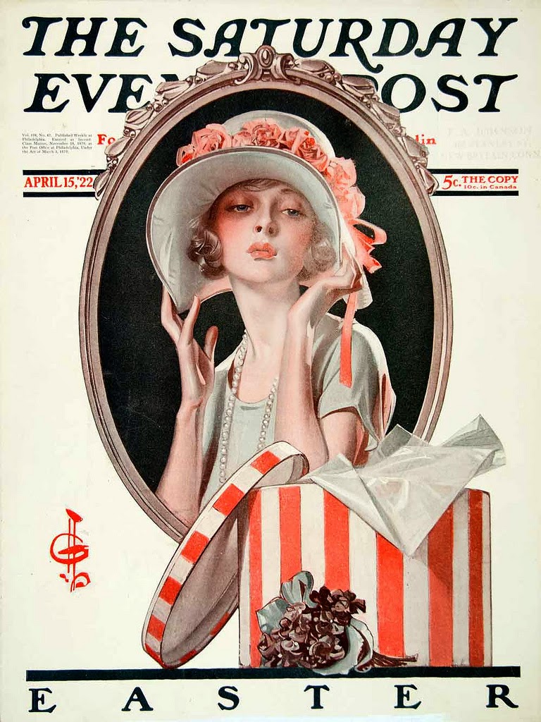 #OTD in 1922
‘Easter’ Cover of The Saturday Evening Post, April 15, 1922
Illustration by J. C. Leyendecker (1874–1951)
#illustration #illustrationart #illustrationartists #JCLeyendecker #womensfashion #EasterBonnet