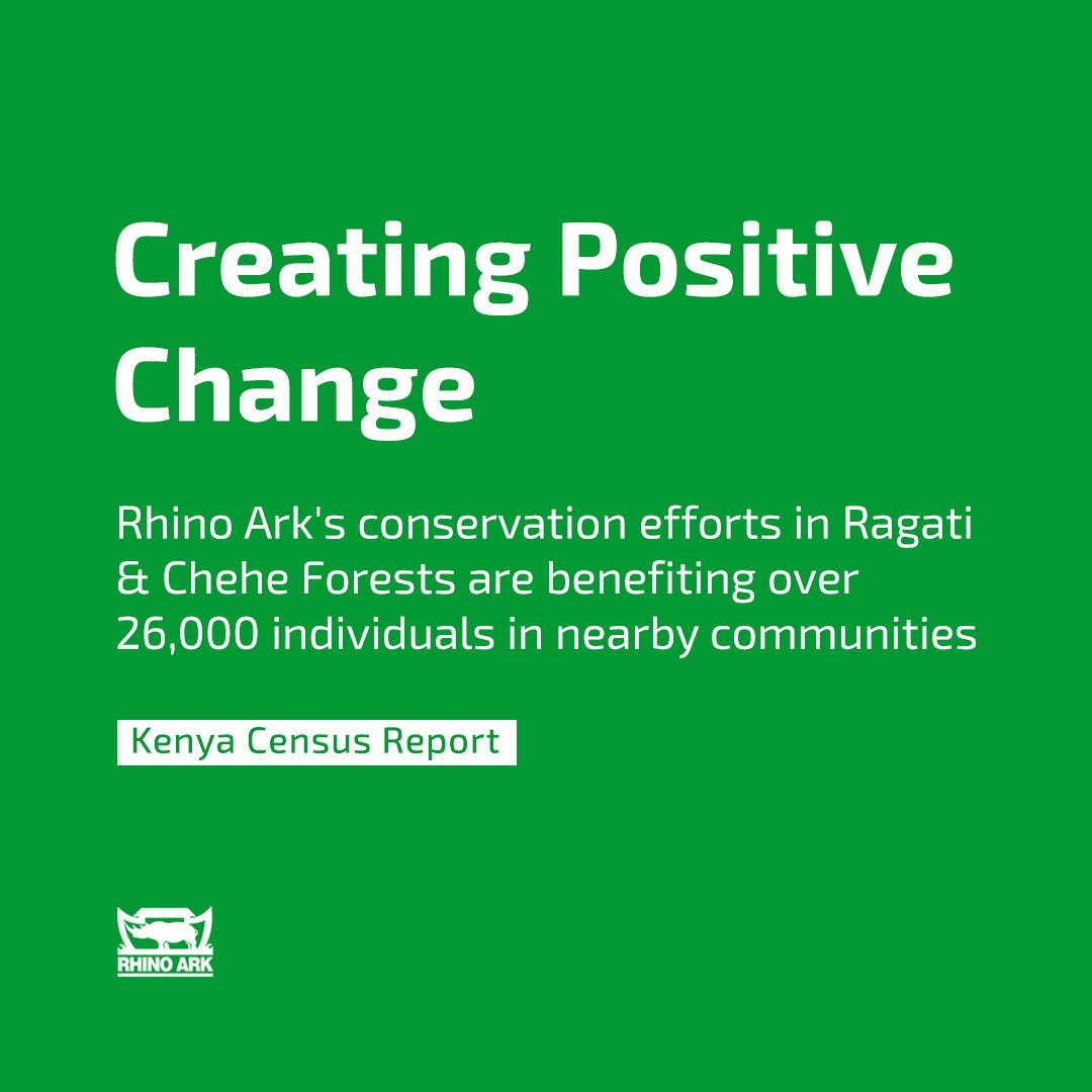 Rhino Ark fences in Ragati & Chehe Forest are benefiting over 26,000 individuals in nearby communities, as per the Kenya Census Report 2019. #CommunityLivelihoods #RhinoArk #RhinoArkFence #CommunityEmpowerment @Rhino_Charge @ArkRhino