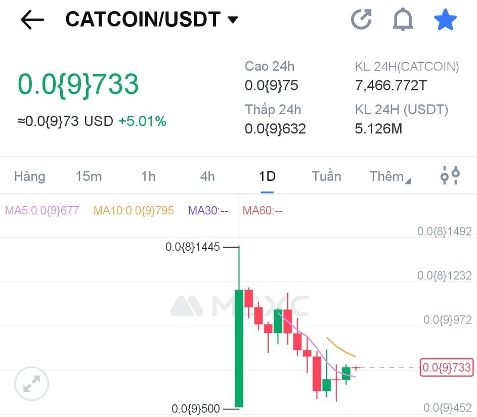 Buy and hold #Catcoin in the next bullish chart trend #memecoin