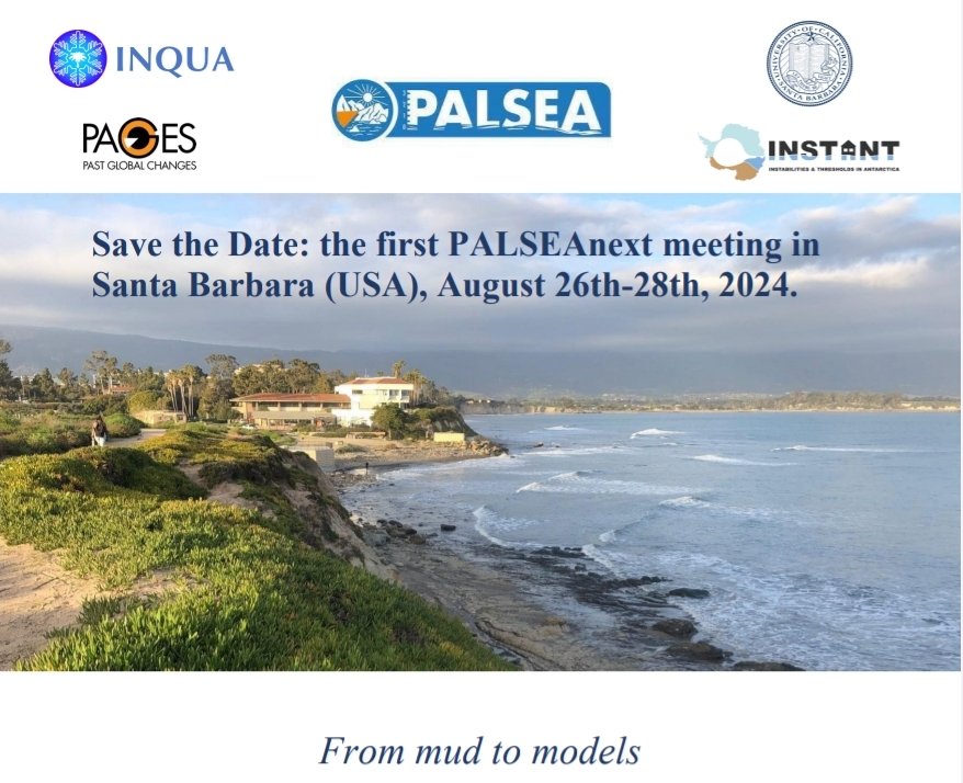 Alessio Rovere (@alessio_r_) on Twitter photo I know it's #EGU24 time, but I would like to point you to a cool and smaller sea level conference that will take place at the end of August in Santa Barbara, California. <a href="/PALSEAgroup/">PALSEA</a> "from mud to models"
We have funds for ECRs to attend!
<a href="/INQUA/">INQUA</a> <a href="/PAGES_IPO/">Past Global Changes</a> <a href="/PAGES_ECN/">PAGES ECN (PAGES Early-Career Network)</a> <a href="/ClimateReefs/">Tropical Climate Variability & Coral Reefs SPP2299</a> I know it's #EGU24 time, but I would like to point you to a cool and smaller sea level conference that will take place at the end of August in Santa Barbara, California. <a href="/PALSEAgroup/">PALSEA</a> "from mud to models"
We have funds for ECRs to attend!
<a href="/INQUA/">INQUA</a> <a href="/PAGES_IPO/">Past Global Changes</a> <a href="/PAGES_ECN/">PAGES ECN (PAGES Early-Career Network)</a> <a href="/ClimateReefs/">Tropical Climate Variability & Coral Reefs SPP2299</a>