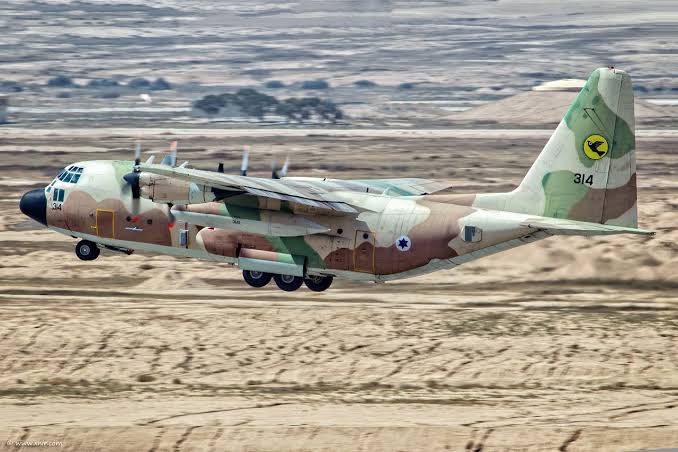 Israeli C-130 military transport aircraft damaged by Iranian missile strike. Five Iranian ballistic missiles hit the Nevatim Air Base, damaging a C-130 transport aircraft, an unused runway and empty storage facilities. Four additional ballistic missiles hit the Negev Air Base,…