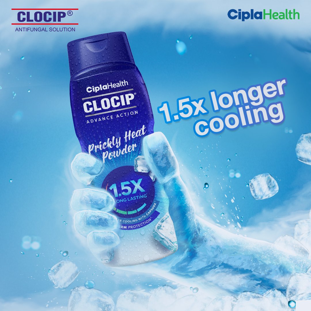 Switch ON the 1.5X long lasting formula of Clocip Prickly Heat Powder and watch Heat causing germs vanish!  🚫💨

To know more visit-  clocip.com

#PricklyHeat #Summer #SummerHeat #Rashes #PricklyHeatPowder #Clocip #CiplaHealth
