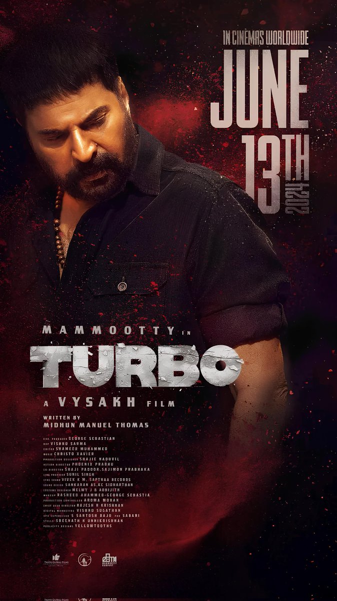 #Turbo will be more of an action entertainer than a comedy film. If the comedies also work, then SKY will be the only limit.!

Anyway get ready to witness —— “നല്ല തനി നാടൻ ചങ്ക്പൊട്ടണ ഇടി” from MEGASTAR 👑

BAKRID 🏆

#TurboFromJune13 #Mammootty
@mammukka @MKampanyOffl